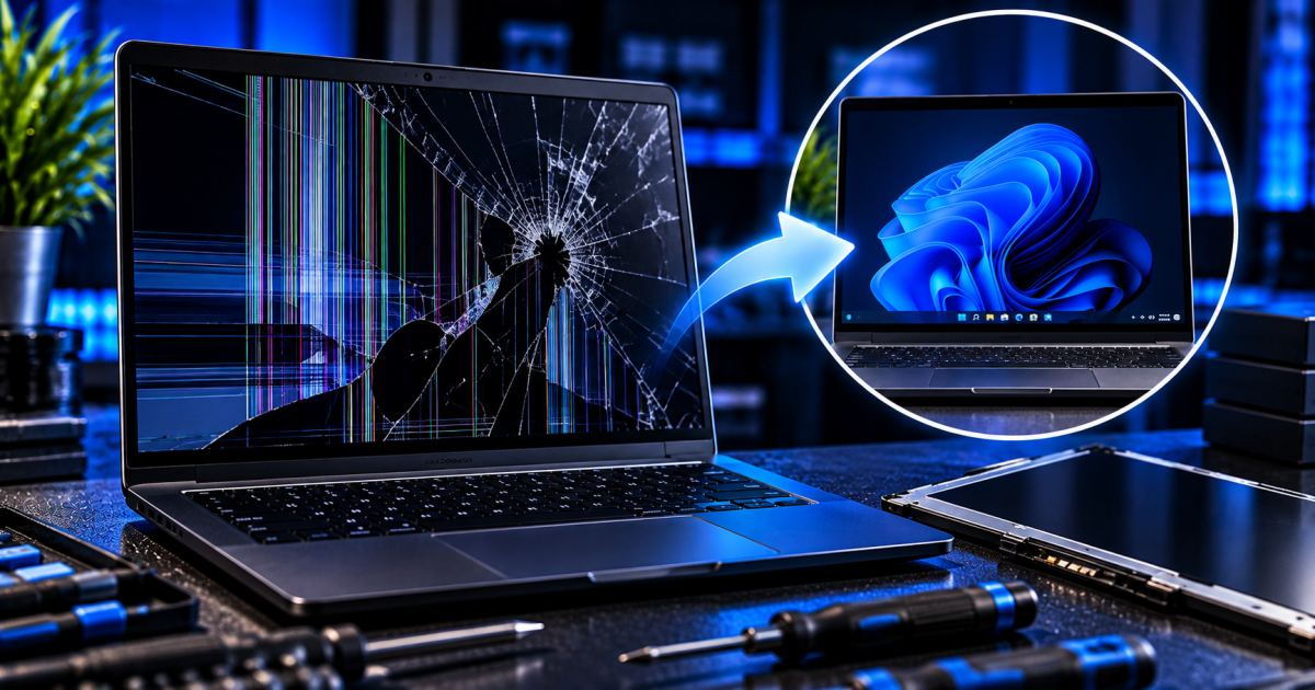 Écran d’ordinateur portable cassé : faut-il le réparer ou remplacer le PC ?